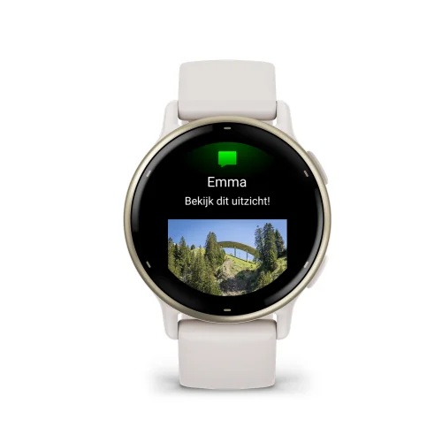 Garmin Vivoactive 5 Cream Gold front 