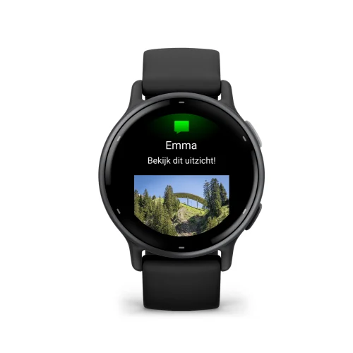 Garmin Vivoactive 5 Slate aluminium front 